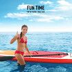 SUP Kayak Inflatable Stand Up Paddle Surfing Board Blow Foam Surfboard GENKI 2 In 1 with Seat Red