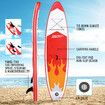 Stand Up Surfing Paddle Board SUP Inflatable Kayak Blow Foam Surfboard GENKI 2 In 1 Red