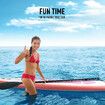 Surfing Board SUP Stand Up Blow Paddle Inflatable Kayak Foam Surfboard GENKI 2 In 1 Pink