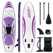 Stand Up SUP Kayak Inflatable Paddle Foam Surfing Board Blow Surfboard GENKI 2 In 1 with Seat Purple