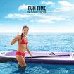 Stand Up SUP Kayak Inflatable Paddle Foam Surfing Board Blow Surfboard GENKI 2 In 1 with Seat Purple