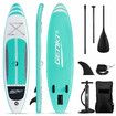 SUP Inflatable Kayak Stand Up Surfing Paddle Board Blow Foam Surfboard GENKI 2 In 1 Green