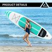 SUP Inflatable Kayak Stand Up Surfing Paddle Board Blow Foam Surfboard GENKI 2 In 1 Green