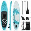 SUP Surfing Board Inflatable Kayak Stand Up Paddle Blow Foam Surfboard GENKI 2 In 1 with Seat Blue