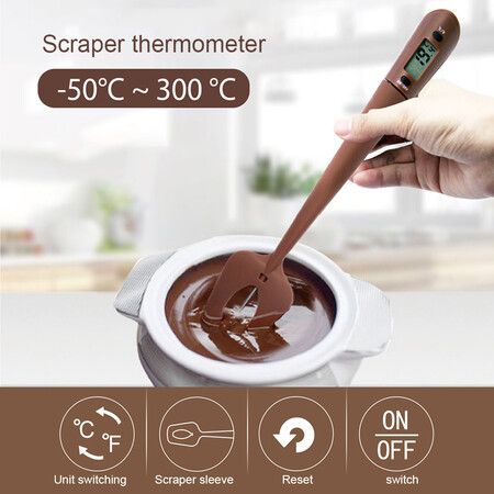 Silicone Spatula Electronic Thermometer Baking Mixing Tool