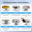 Ultrasonic Jewellery Cleaner Silver Degassing Cleaning Machine for Rings Watches Dentures Glasses Razors 600ml MAXKON