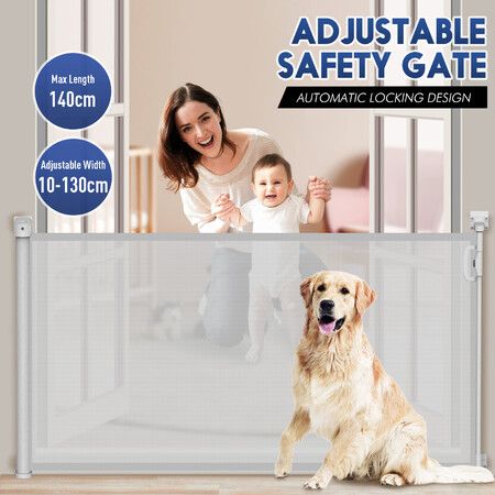 JoyHi Extra Wide Safety Kids Child Pets Puppy Cat Gate 33 Tall Extends to 59 Wide Retractable Baby Dog Gates Hallways Stairs Easy to Roll and Latch Toddlers Gate Doorways Indoor/Outdoor 