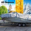 Tarpaulin Camping Tent Shelter Boat Car Cover Poly Tarps for Ground Floor Roof Pool RV Heavy Duty Waterproof Canvas 7.30m x  9.15m