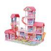 Doll House Dream Play Furniture Playhouses Toys Dollhouse Princess Castle Light Music 11 Rooms 4 Stories 93cm