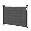 Pet Dog Safety Gate Enclosure Retractable Mesh Kid Security Barrier Safe Fence Guard For Stair Black