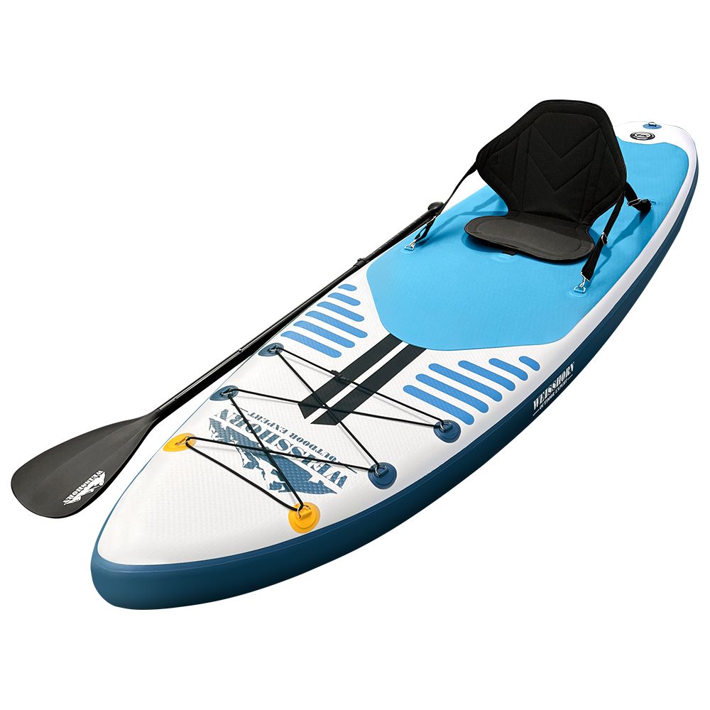 Weisshorn Stand Up Paddle Board 10.6ft Inflatable SUP Surfboard Paddleboard Kayak Surf Blue