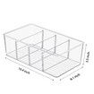 2pcs Kitchen Bathroom Makeup  Organizers Storage Box with 4 Compartments  for Makeup, Cabinet and Refrigerator More in Plastic