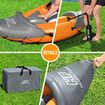 Bestway Kayak Inflatable Rapid 3 Person Canoe Sea Blow Up Fishing Boat Raft Touring Adventure 381cm