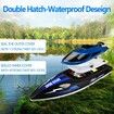 2.4Ghz RC Boat, 25 KM/H High Speed Remote Control Boat for Adults and Kids, for Lakes and Pools, Low Battery Alarm(Blue)