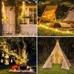 12M Solar Rope Light 100 Copper Fairy String Tube TREE TENT CAMP Party Garden Yard Home Wedding Christmas Halloween Holiday Decoration Lighting WARM WHITE