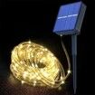 12M Solar Rope Light 100 Copper Fairy String Tube TREE TENT CAMP Party Garden Yard Home Wedding Christmas Halloween Holiday Decoration Lighting WARM WHITE