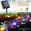 32M Solar Rope Light 300 Copper Fairy String Tube TREE TENT CAMP Party Garden Yard Home Wedding Christmas Halloween Holiday Decoration Lighting(Multi Color)