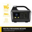 Portable Generator Solar Power Station for Camping Wireless Rated 300W 360Wh PD60W LED Backup Lithium Battery Travel