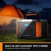 Portable Power Station Solar Generator Wireless Camping Lithium Battery Rated 500W 649Wh PD60W LED DC AC USB Port for Outdoor Travel