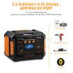 Power Station Solar Portable Generator Camping Wireless Rated 300W 370Wh PD60W LED Lithium Battery for Outdoor Travel Picnic Party