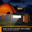 Power Station Solar Portable Generator Camping Wireless Rated 300W 370Wh PD60W LED Lithium Battery for Outdoor Travel Picnic Party