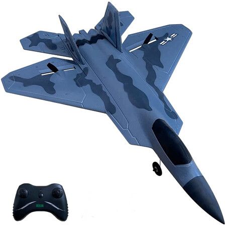 F-22 RC Plane Ready to Fly, 2.4GHz Remote Control Airplane, Easy to Fly RC Glider for Kids and Beginners