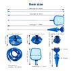 Swimming Pool Cleaner Kit Above Ground Pond Filter Cleaning Maintenance Brush Accessories for Fountain Hot Tub Fish Tank