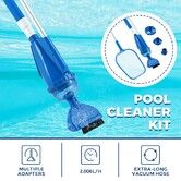 Swimming Pool Cleaner Kit Above Ground Pond Filter Cleaning Maintenance Brush Accessories for Fountain Hot Tub Fish Tank