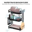 Dish Drying Rack 3 Tier Plate Drainer Cutlery Utensil Holder Kitchen Shelf Organizer Storage For Cup Chopping Board With Drainboard