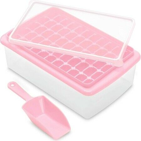 1set Round Ice Cube Trays With Lid & Bin, BPA Free Easy Release Ice Cube  Tray With Container