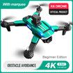 Professional K8 Drone with 4K HD Camera ESC Wifi FPV Optical Flow Obstacle Avoidance Foldable RC Helicopter Color  Green