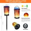 Power Solar Flickering Dancing Flame Light Solar Tiki Torches for Your Garden Yard Camping (2 Pack)