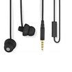 Soft Silicon Sleeping Headphones Mini Earplugs Earbuds with Mic for Cellphones,Tablets and 3.5 mm Jack Plug (Black)