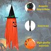 Halloween Decorations, 2 Pack Orange Pumpkin Wizard Hat with Witch Ghosts Hanging Ornaments for Home Party Garden Decorations
