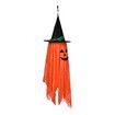Halloween Decorations, 2 Pack Orange Pumpkin Wizard Hat with Witch Ghosts Hanging Ornaments for Home Party Garden Decorations