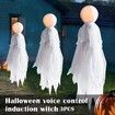 Halloween Decorations Outdoor Large Light Up Screaming Witches Glowing Witch Head Scary Ghost Party Prop Garden Decor(3 Pack)