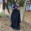 Halloween Witch Decoration,Voice Control Induction Luminous Visit Illuminator for Haunted House Party Halloween Garden Decoration Props