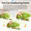 10 Pcs Kids Dino Truck,Dinosaur Excavator Engineering Vehicle Model Toy 1 Dinosaur Truck And 6 Alloy Car