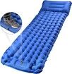 Camping Mattress with Foot Pump, Upgraded Thickness 10cm/4&quot; Self-Inflating Sleeping Pad, Hiking Mattress with Pillow, Ultra Light Air Mattress for Camping, Tent, Hiking (Blue)