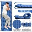 Camping Mattress with Foot Pump, Upgraded Thickness 10cm/4" Self-Inflating Sleeping Pad, Hiking Mattress with Pillow, Ultra Light Air Mattress for Camping, Tent, Hiking (Blue)