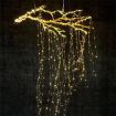 10 Strand 2m 200 LEDs Watering Can Light, Waterproof Solar Powered Waterfall Lights, Warm White Firefly Bunch Lights