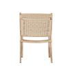 Levede Foldable Single Deck Chair Solid Ash Wood Kraft Rope Paper Woven Seat