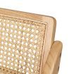 Levede Foldable Single Deck Chair Solid Wood Rubberwood Rattan Lounge Seat