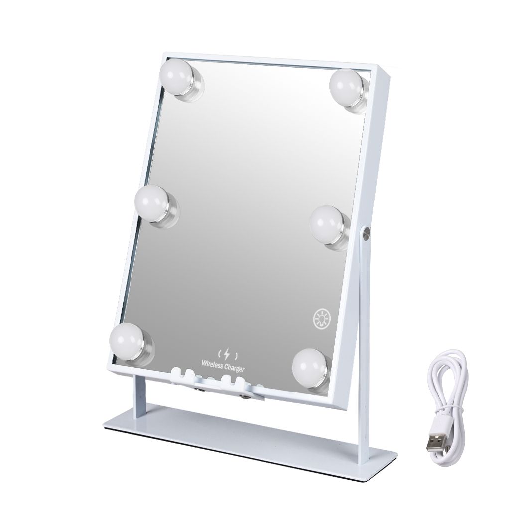 LED Hollywood Vanity Makeup Mirror With Lights Bluetooth Dimming Charging Touch