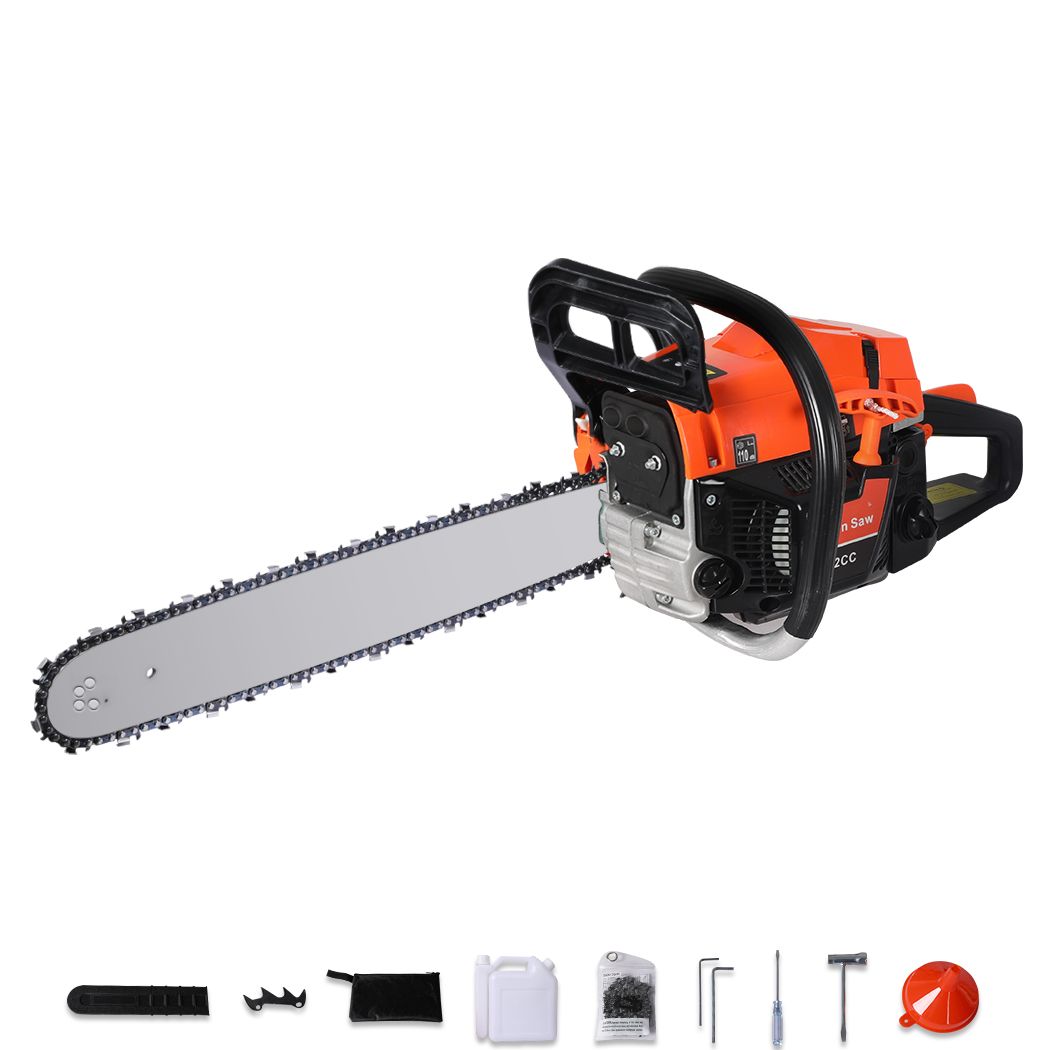 Traderight Chainsaw Commercial E-Start Pruning Petrol Chain Saw Wood 20???????Bar 52CC