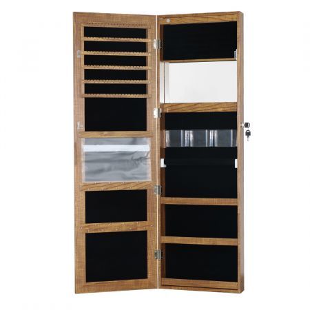 Levede Full Length-Dressing Mirror Jewellery Cabinet LED Makeup Storage Box