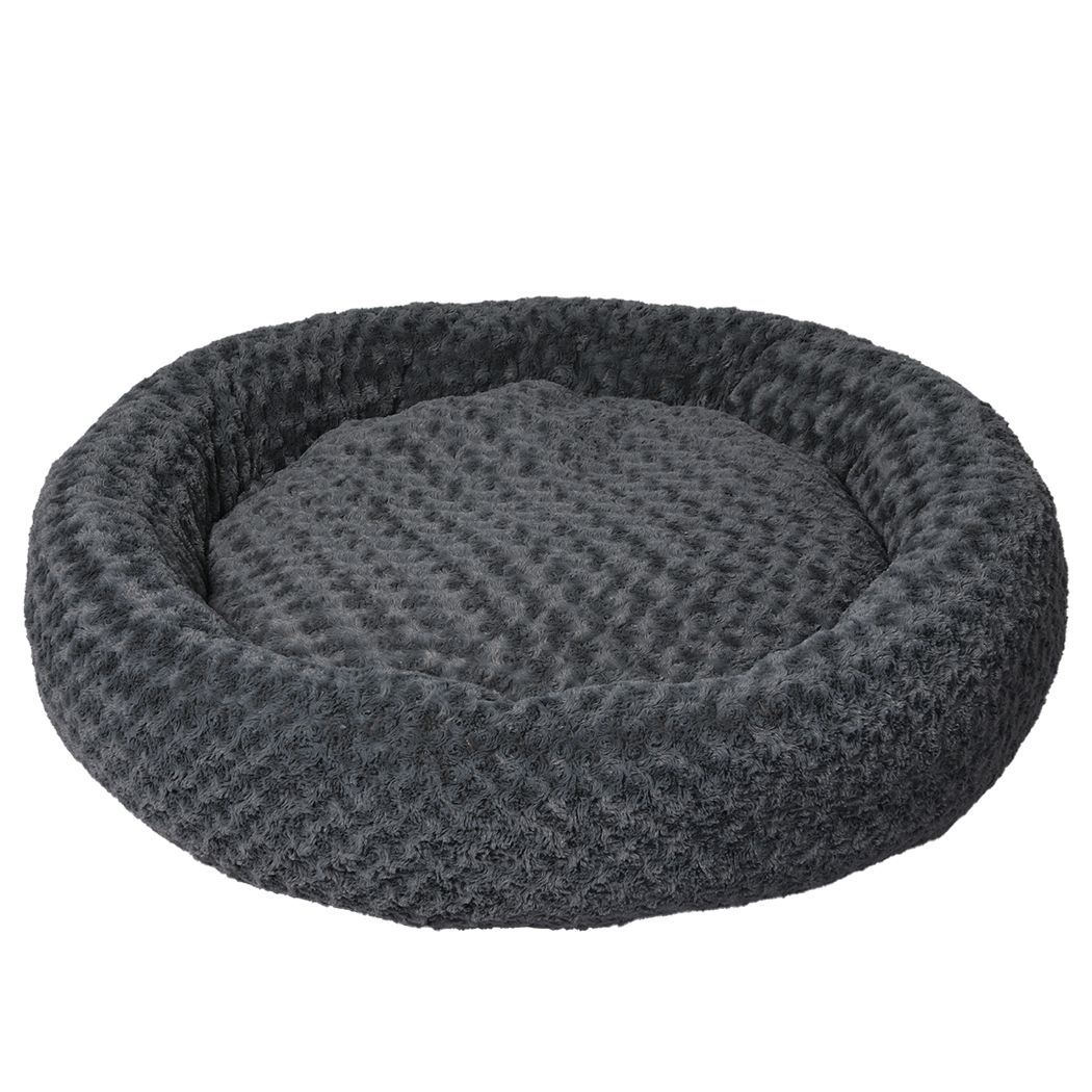 PaWz Calming Dog Bed Warm Soft Plush Pet Cat Cave Washable Portable Dark Grey XL