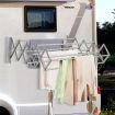 Caravan Clothesline Pull Out Expanded Clothes Airer 60cm Wide RV Trailer Parts