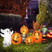 Emitto Halloween Inflatables LED Lights Blow Up Scary Pumpkin Outdoor Yard Decor