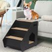 PaWz Wooden Dog Ramp Stairs Steps For Bed Pet Calming Kennel Non-Slip Black